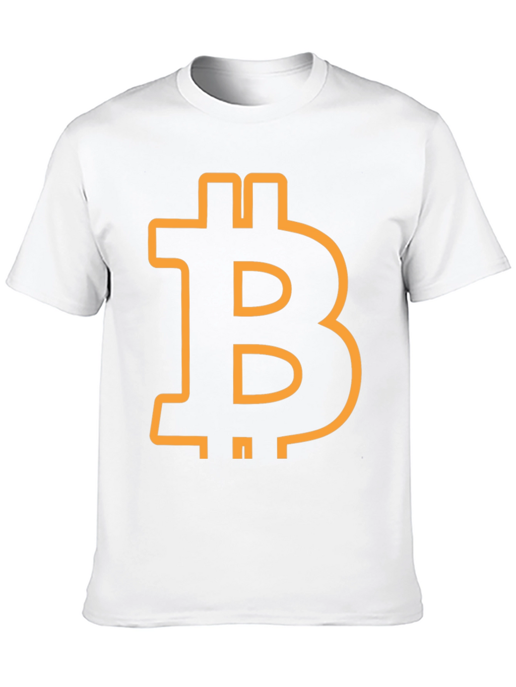 Bitcoin Symbol Graphic Tee - Black Cotton Blend