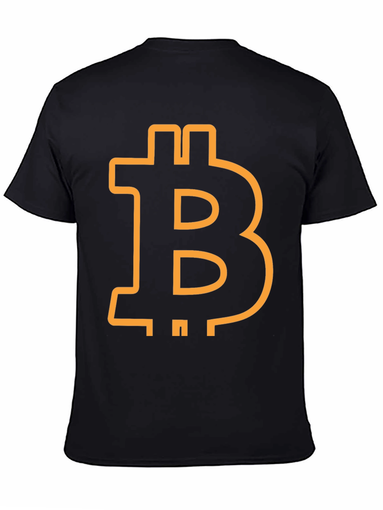 Bitcoin Symbol Graphic Tee - Black Cotton Blend