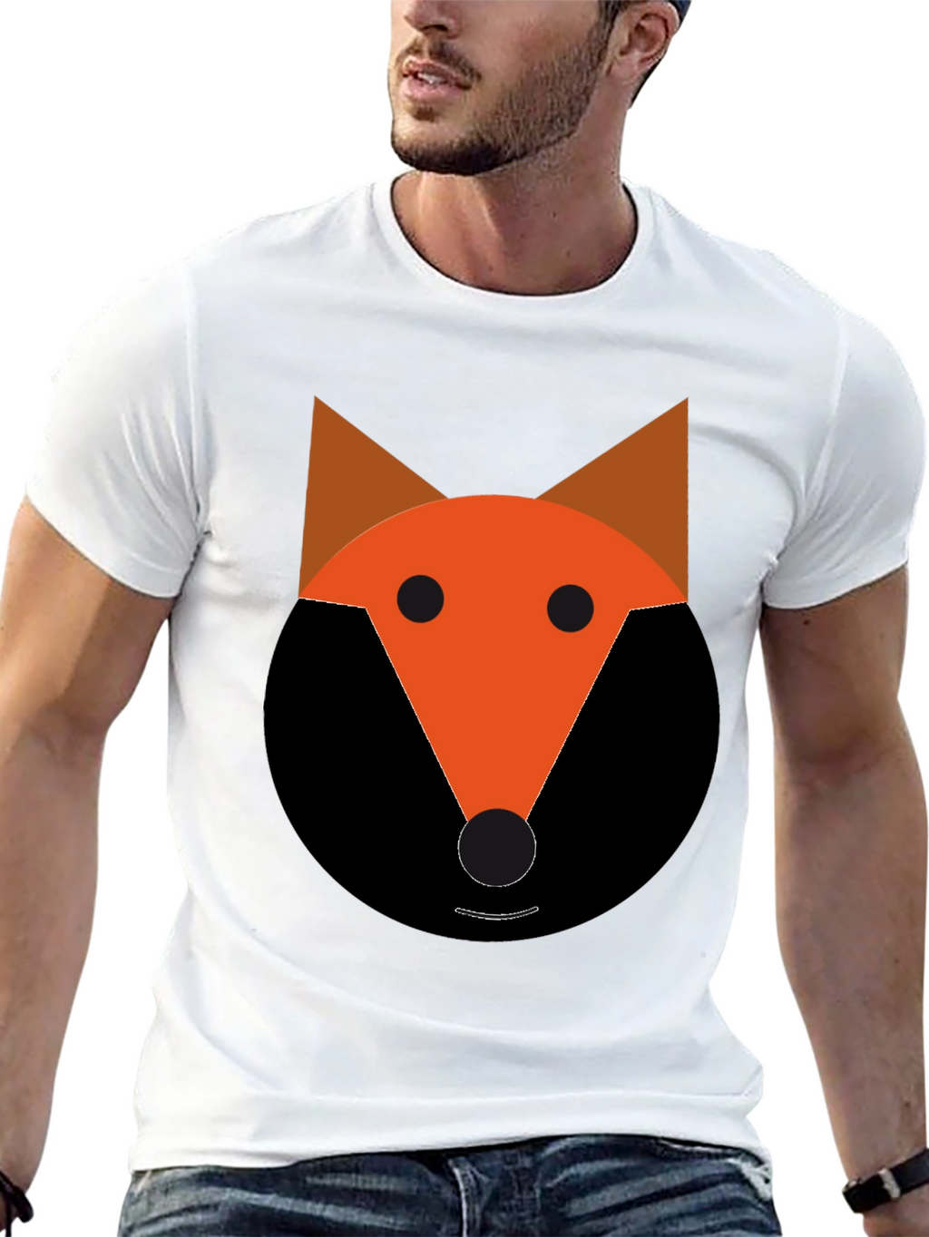 Fox Graphic Tee - Black Cotton Blend