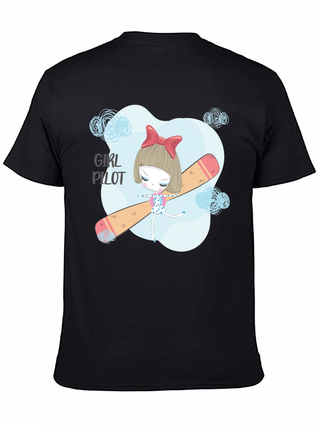 Girl Pilot Tee - Cute Graphic Design
