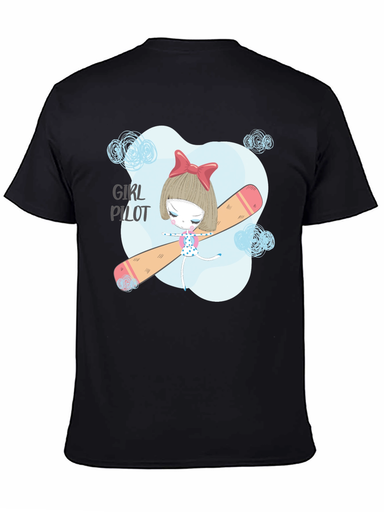 Girl Pilot Tee - Cute Graphic Design
