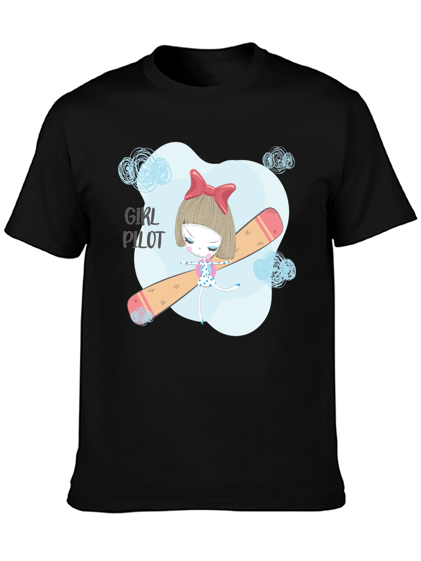 Girl Pilot Tee - Cute Graphic Design