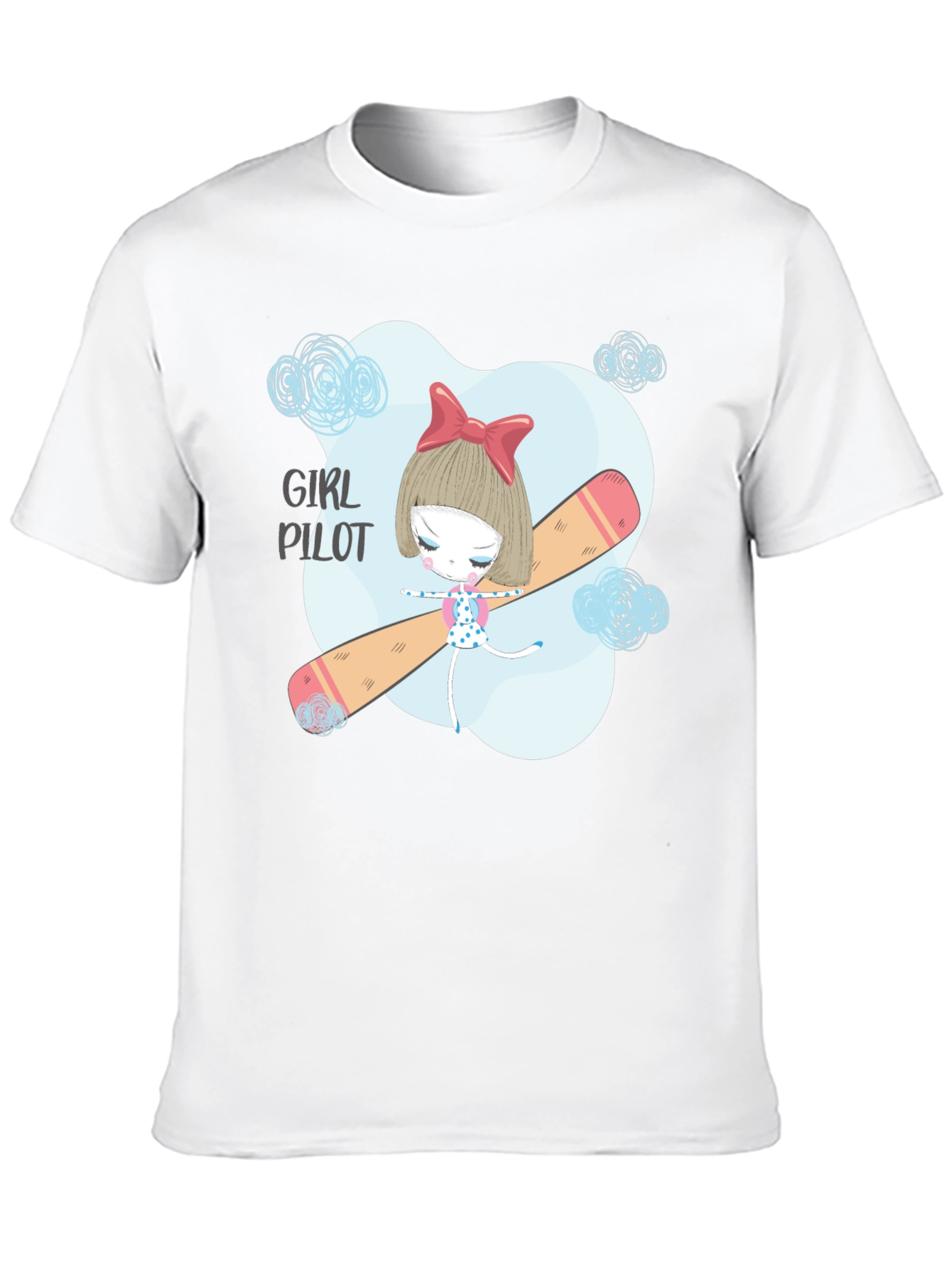 Girl Pilot Tee - Cute Graphic Design