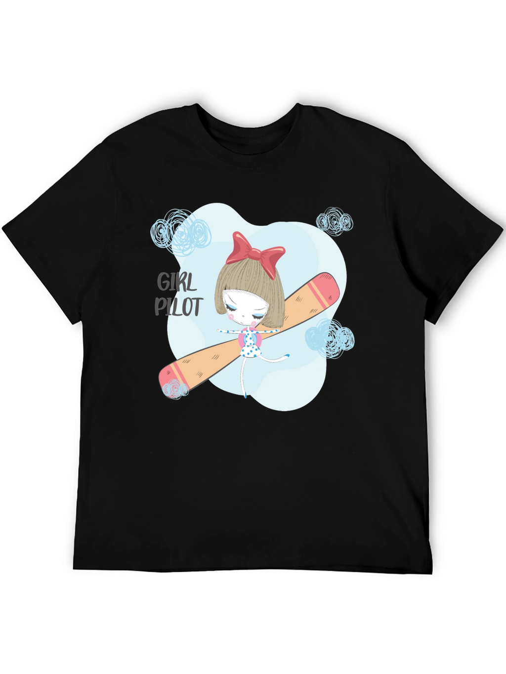 Girl Pilot Tee - Cute Graphic Design