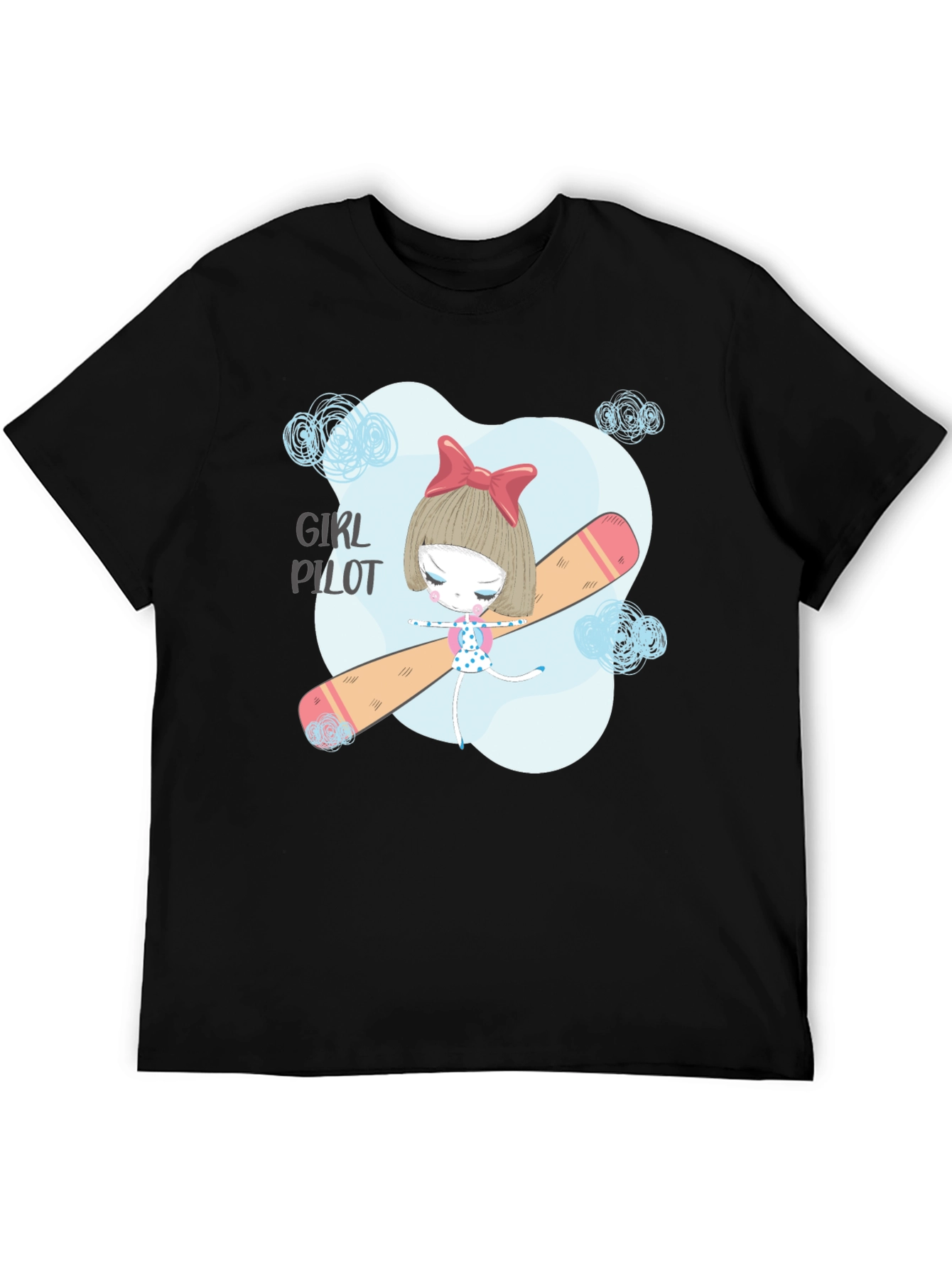 Girl Pilot Tee - Cute Graphic Design