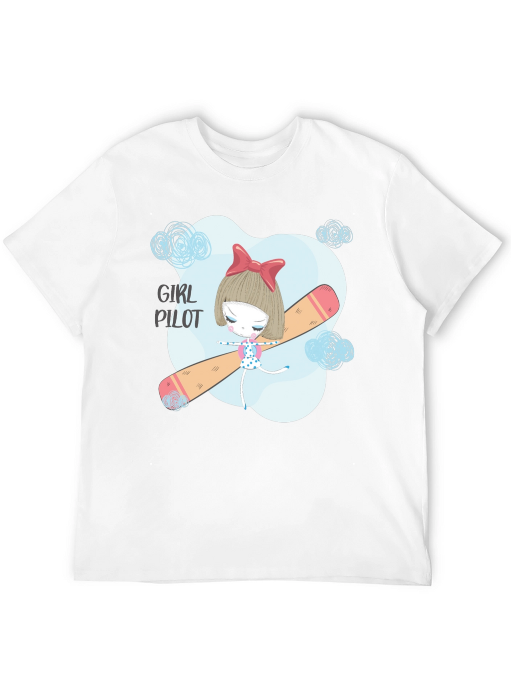Girl Pilot Tee - Cute Graphic Design