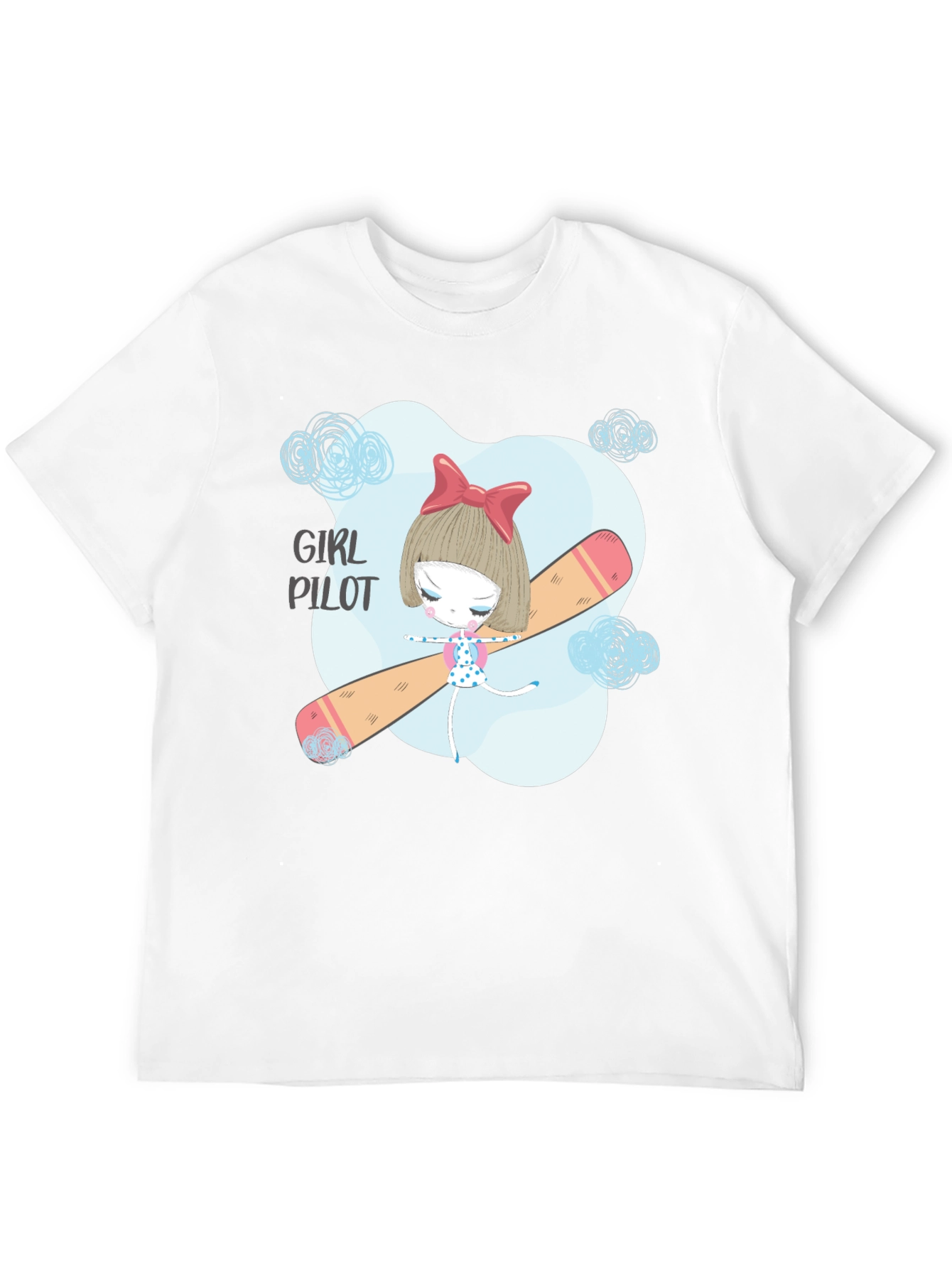 Girl Pilot Tee - Cute Graphic Design