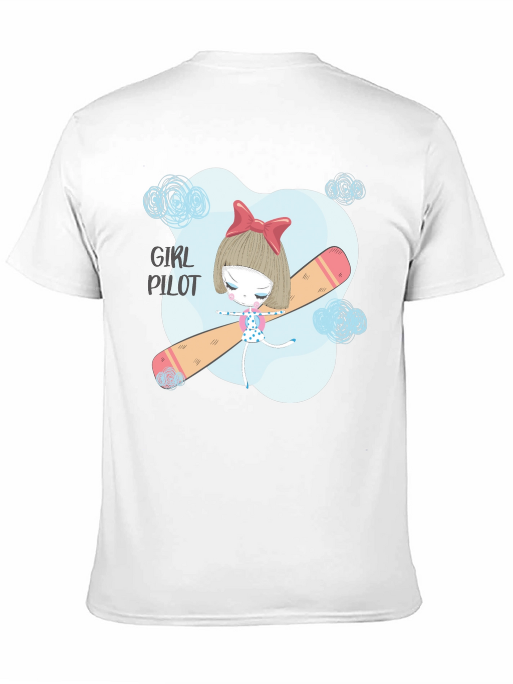 Girl Pilot Tee - Cute Graphic Design