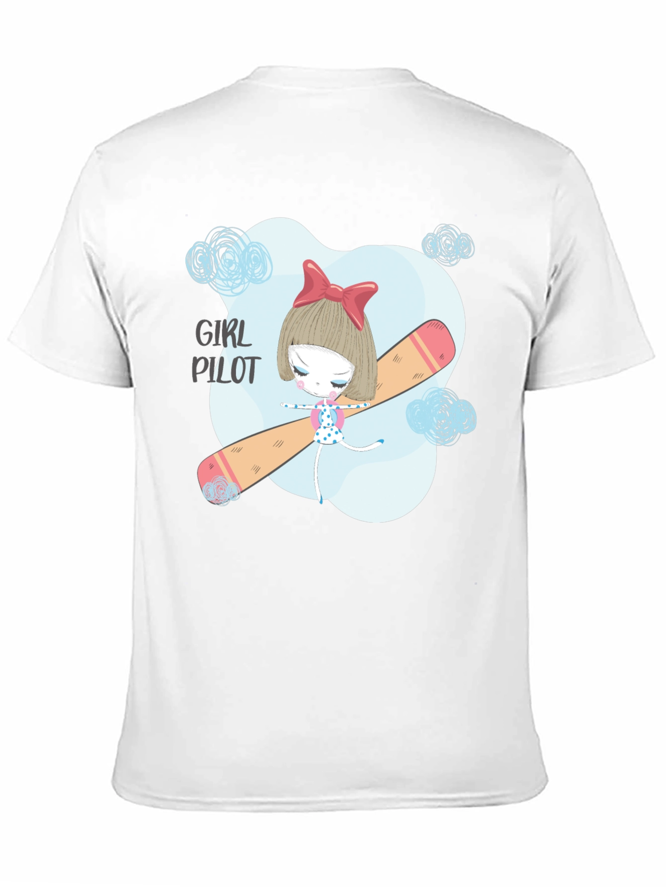 Girl Pilot Tee - Cute Graphic Design