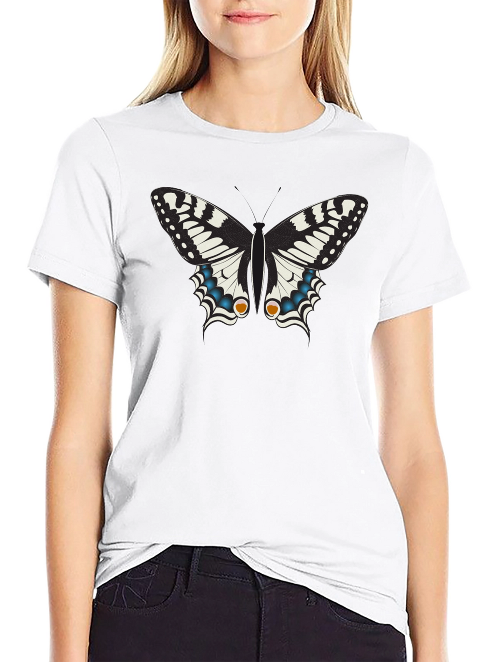 Butterfly Graphic Black T-Shirt