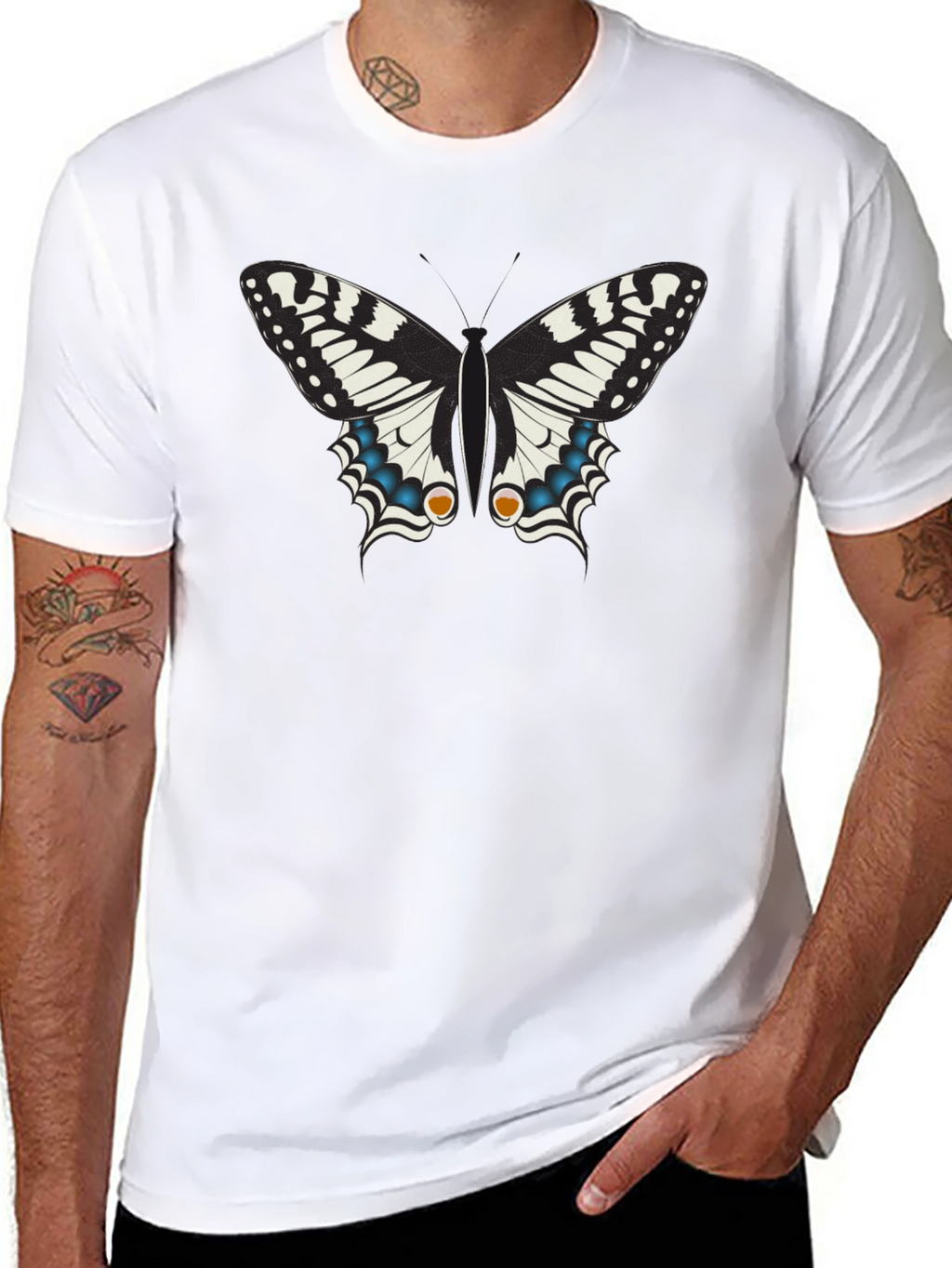 Butterfly Graphic Black T-Shirt