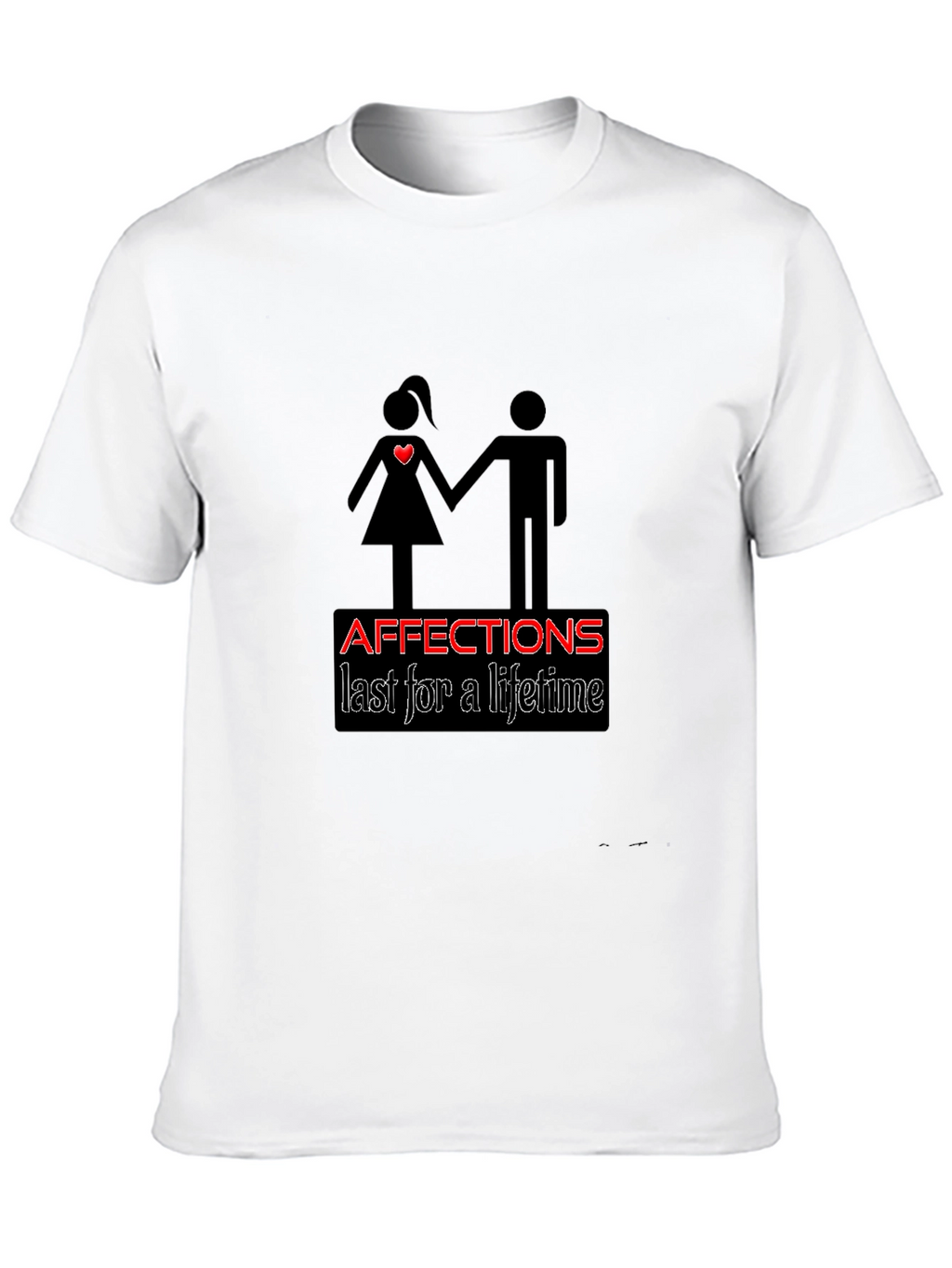 Affection Lasts A Lifetime Black Graphic T-Shirt