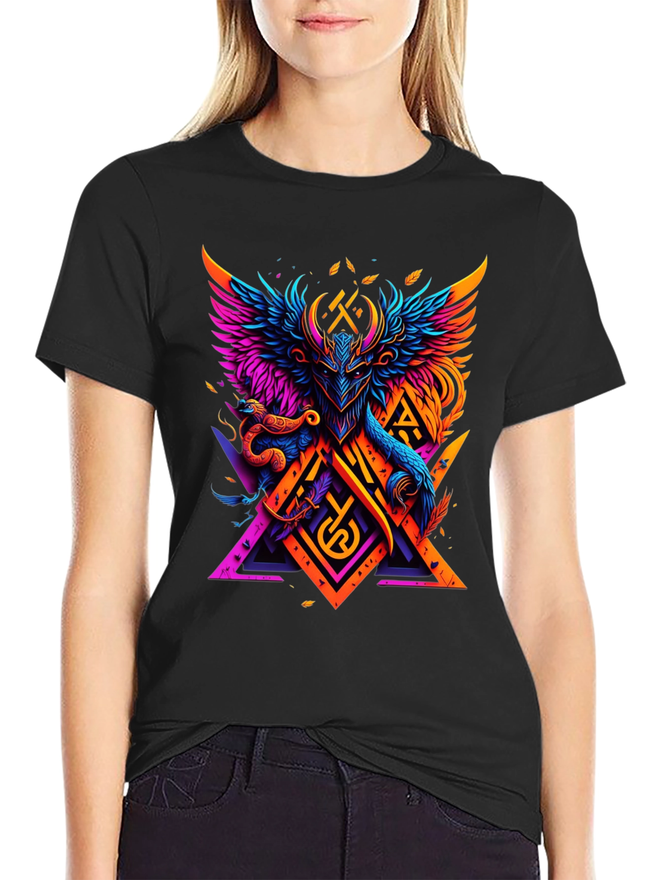 Viking Myth Colorful Graphic Tee - Mens