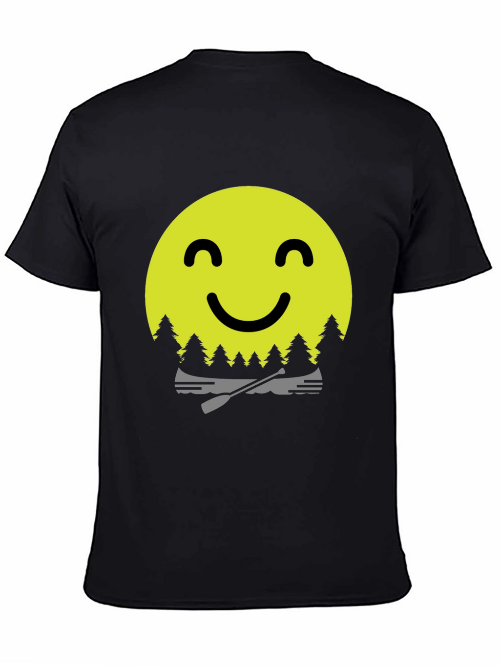 Smiley Face Camping T-Shirt - Adventure Awaits!