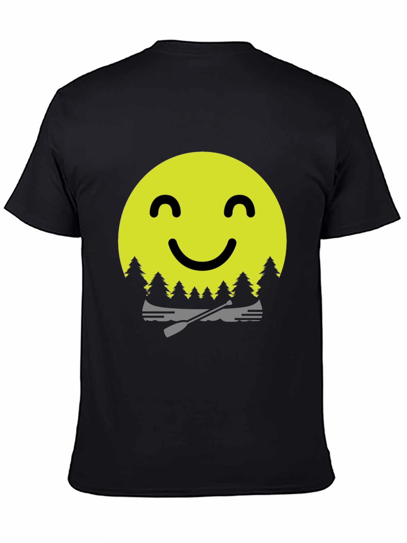 Smiley Face Camping T-Shirt - Adventure Awaits!