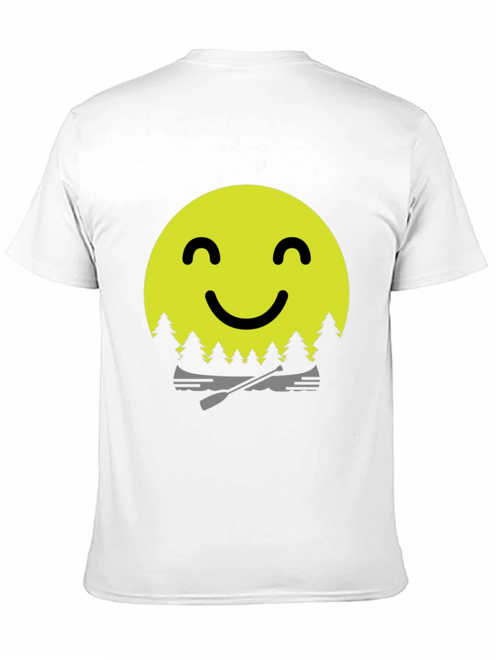 Smiley Face Camping T-Shirt - Adventure Awaits!