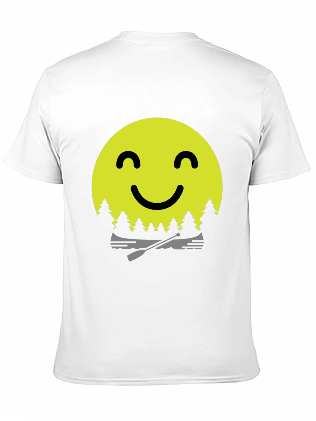 Smiley Face Camping T-Shirt - Adventure Awaits!
