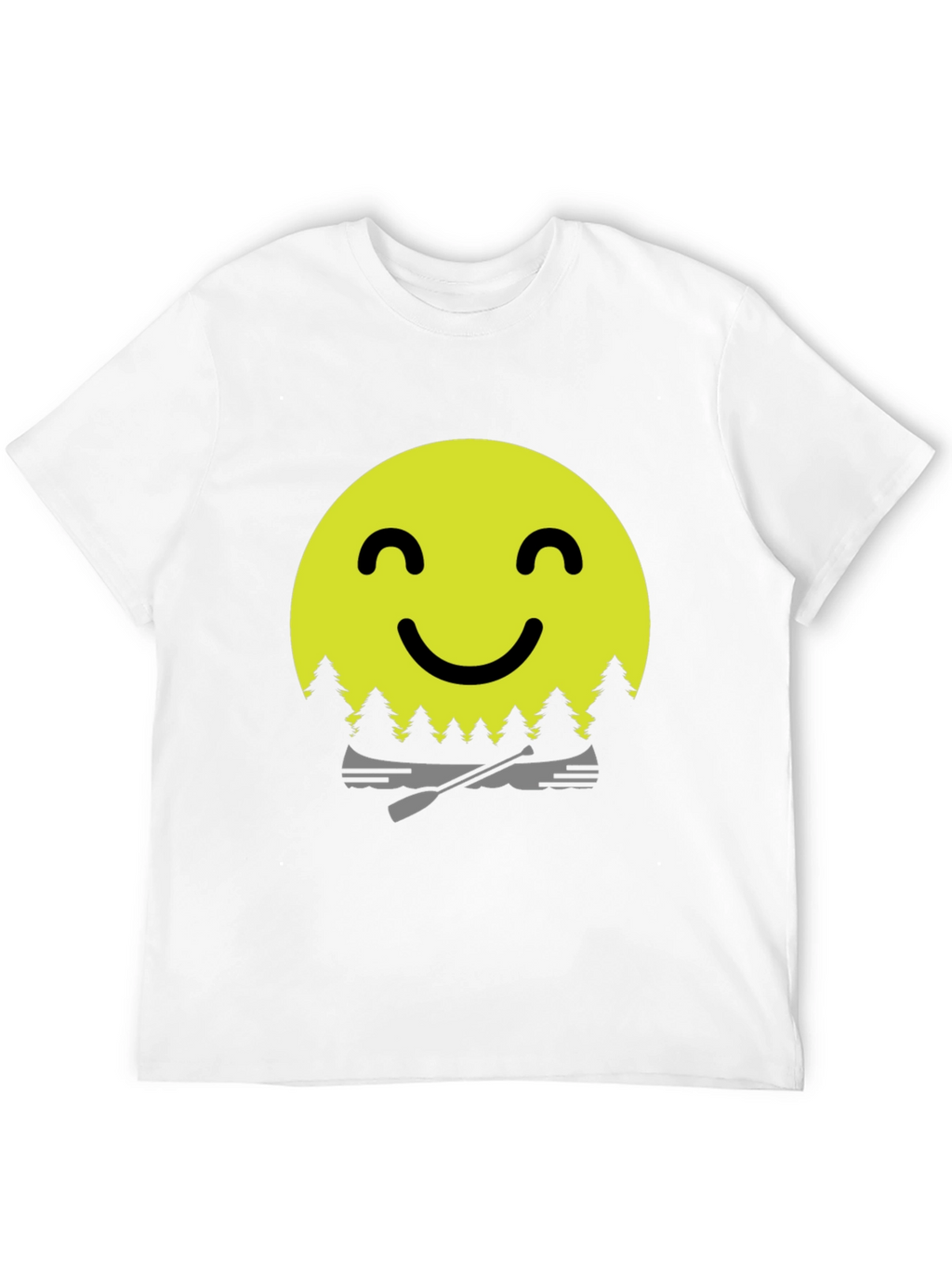 Smiley Face Camping T-Shirt - Adventure Awaits!