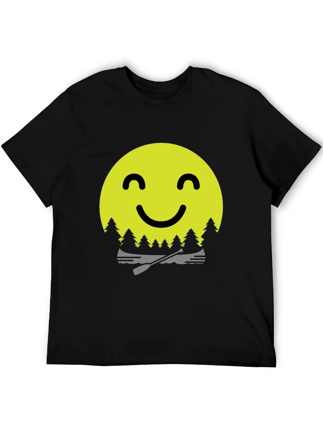Smiley Face Camping T-Shirt - Adventure Awaits!