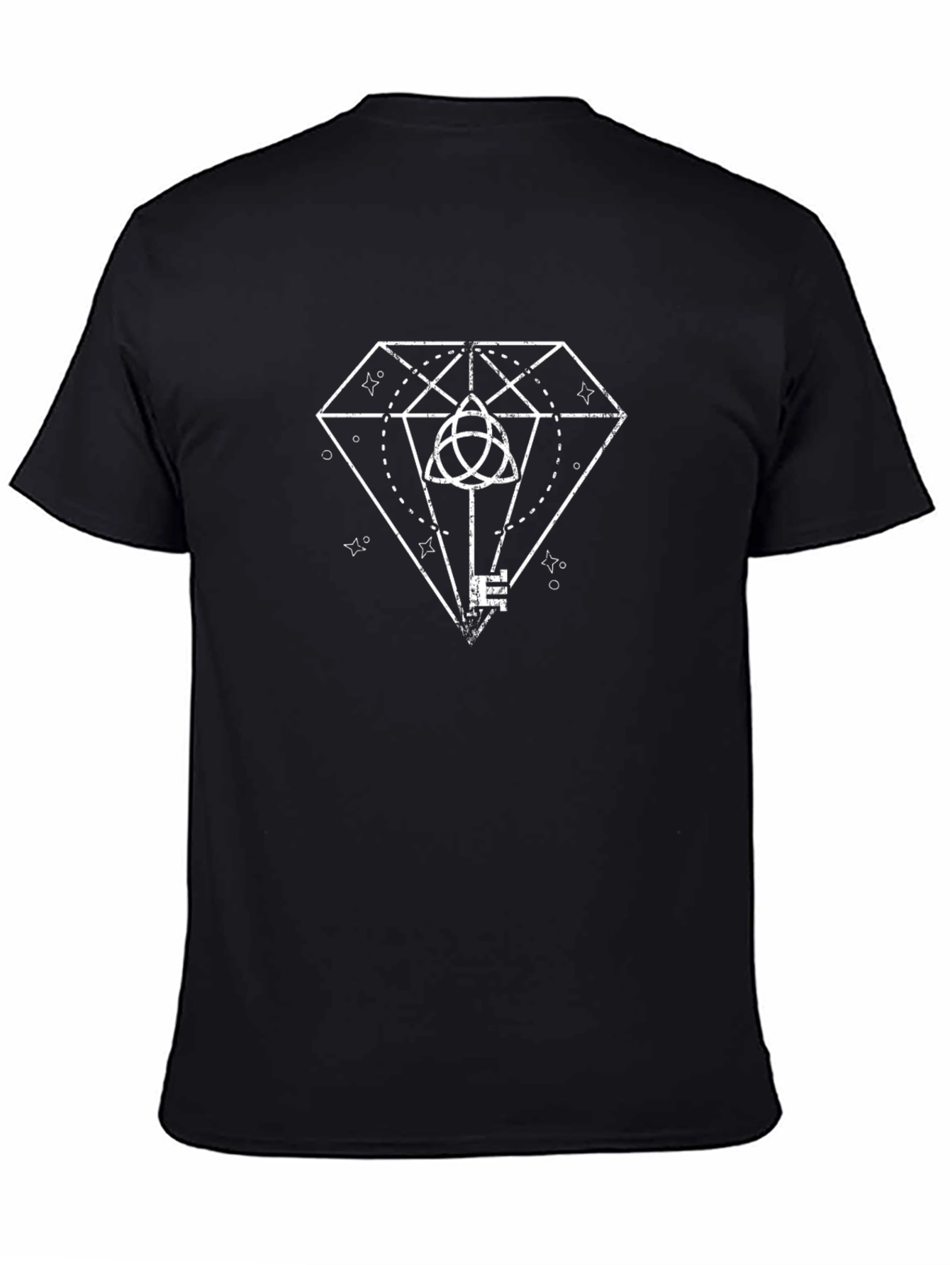 Diamond Key Graphic Tee - Unisex Black T-Shirt