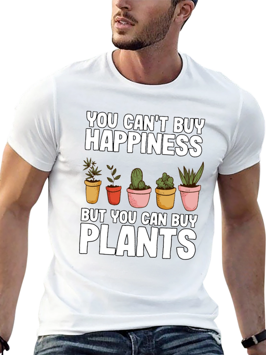 Funny Plant Lover T-Shirt: You Cant Buy Happiness