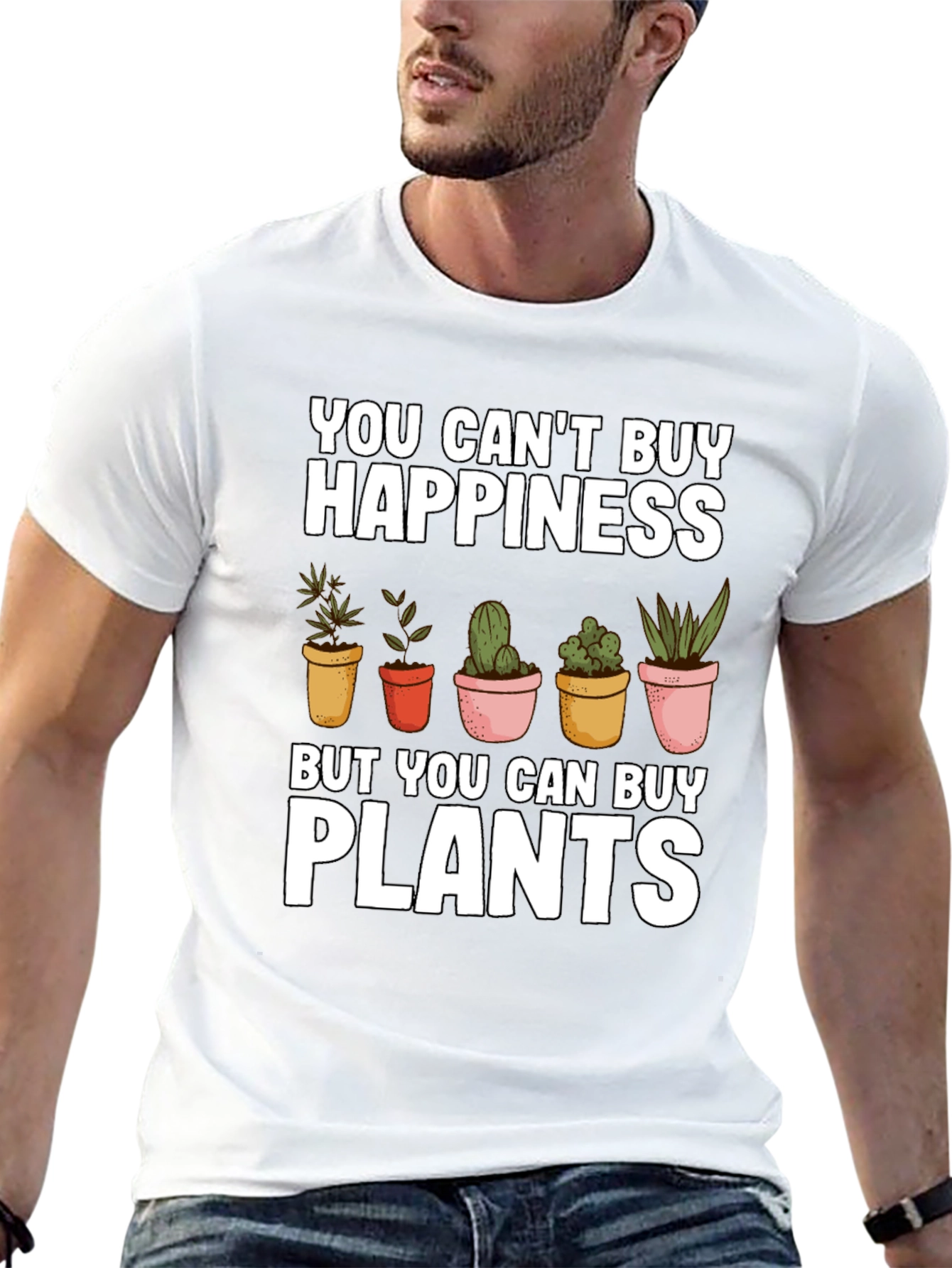 Funny Plant Lover T-Shirt: You Cant Buy Happiness