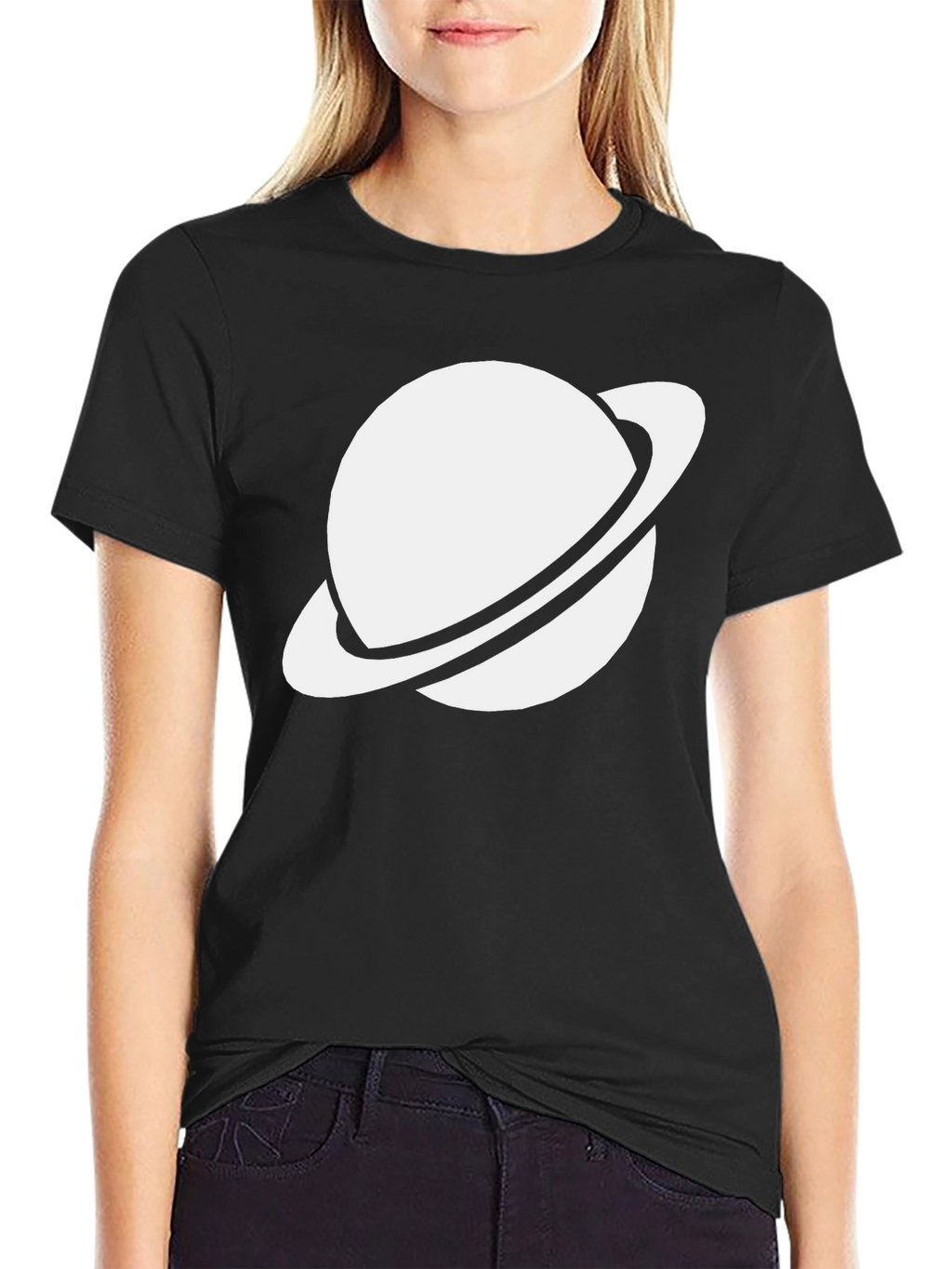 Saturn Graphic Tee - Trendy Space Shirt