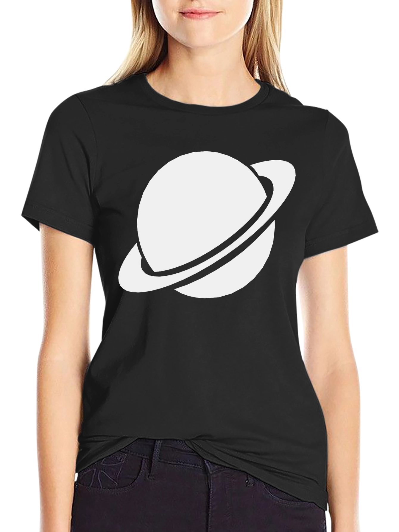 Saturn Graphic Tee - Trendy Space Shirt