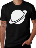 Saturn Graphic Tee - Trendy Space Shirt