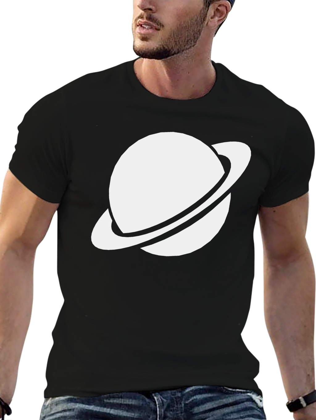 Saturn Graphic Tee - Trendy Space Shirt