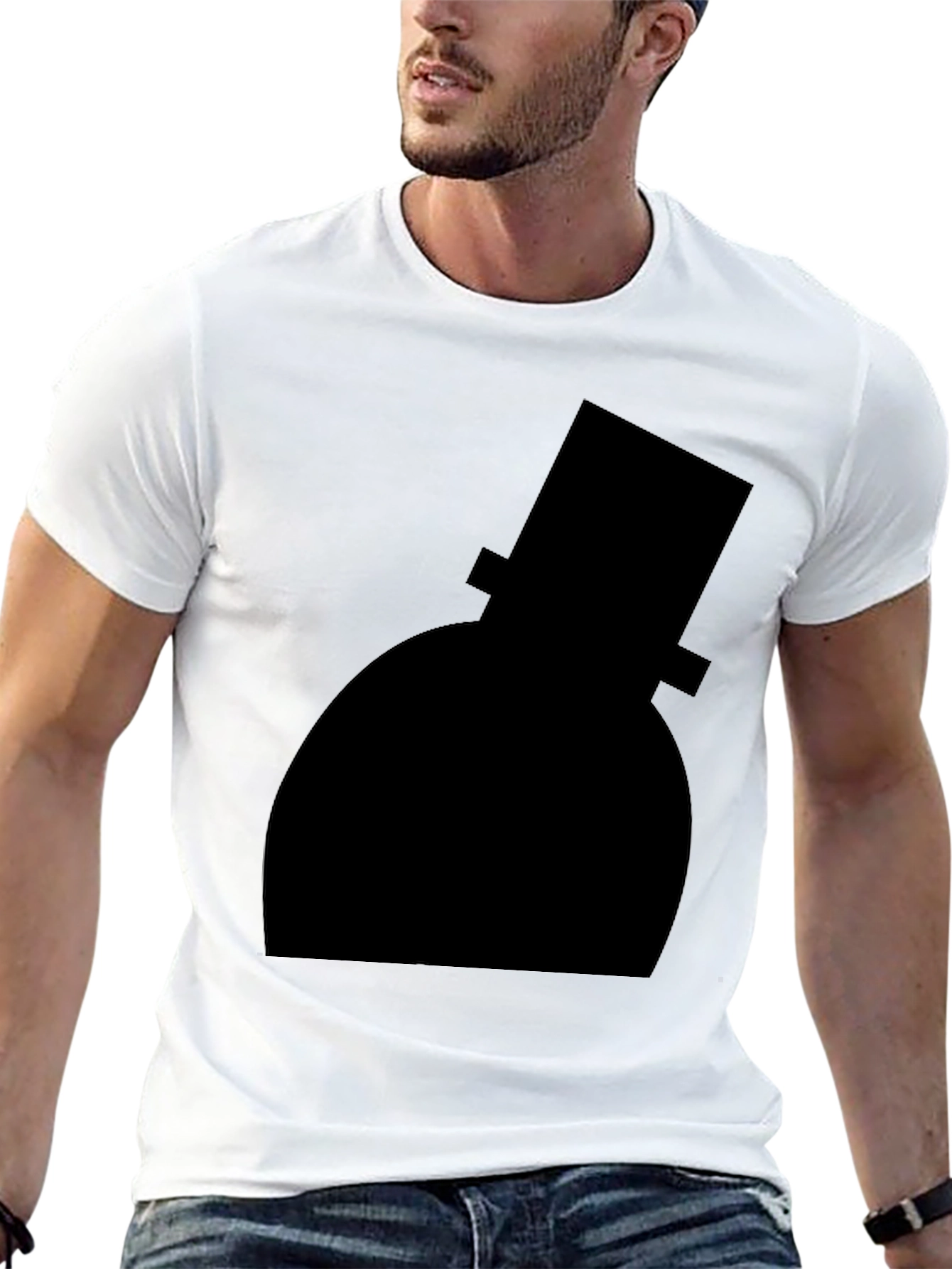 Top Hat Silhouette Black T-Shirt