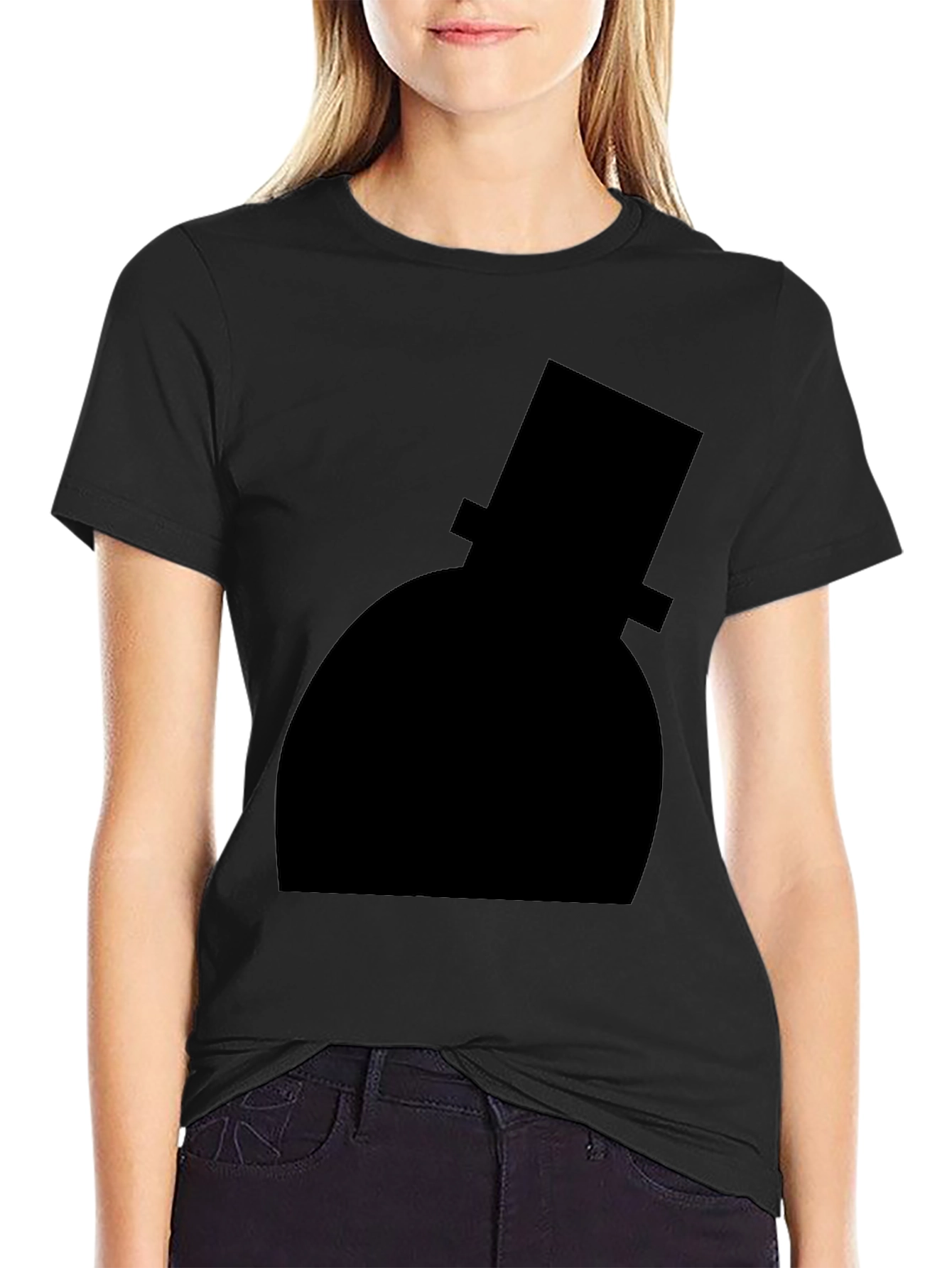 Top Hat Silhouette Black T-Shirt