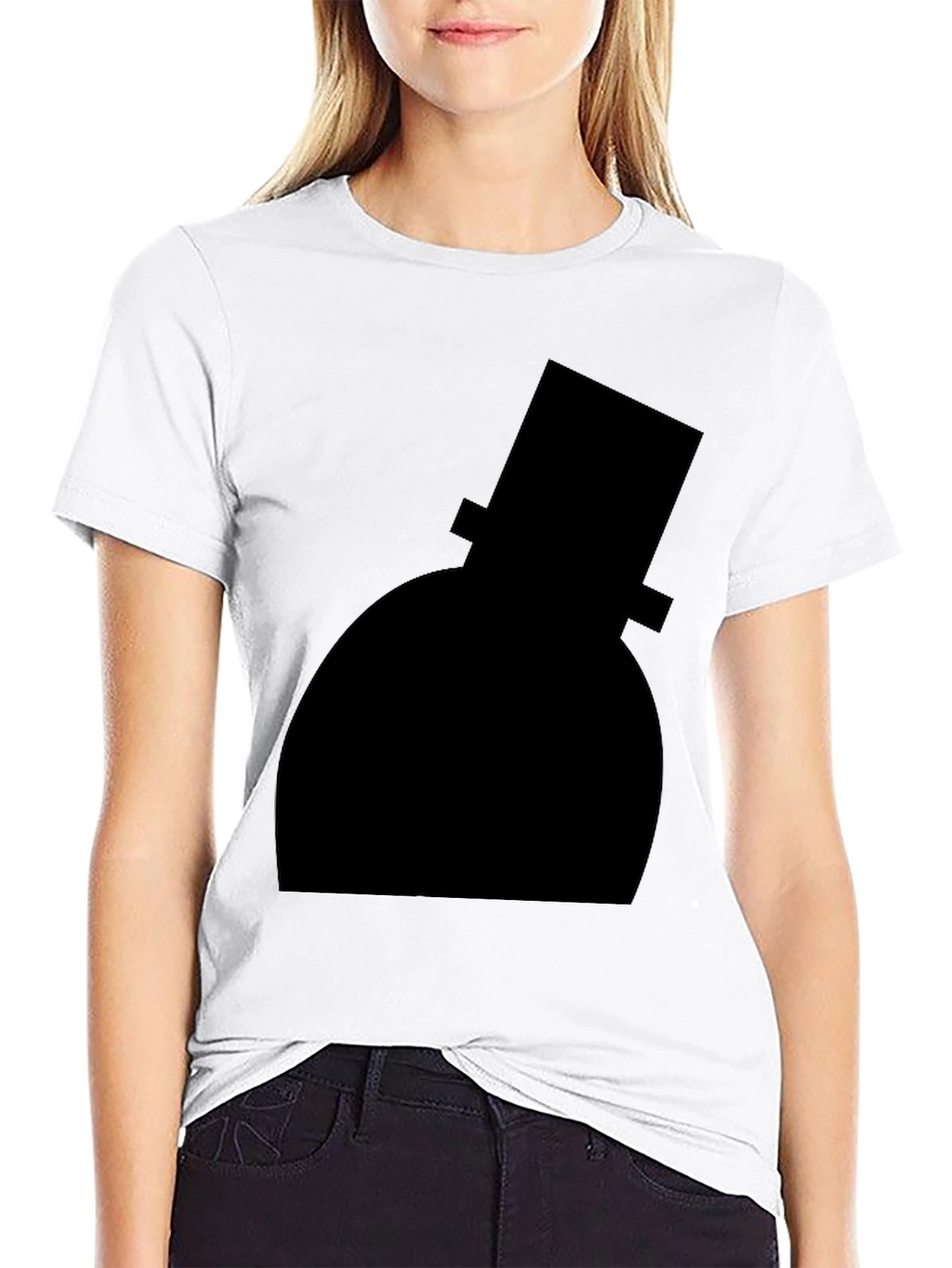 Top Hat Silhouette Black T-Shirt