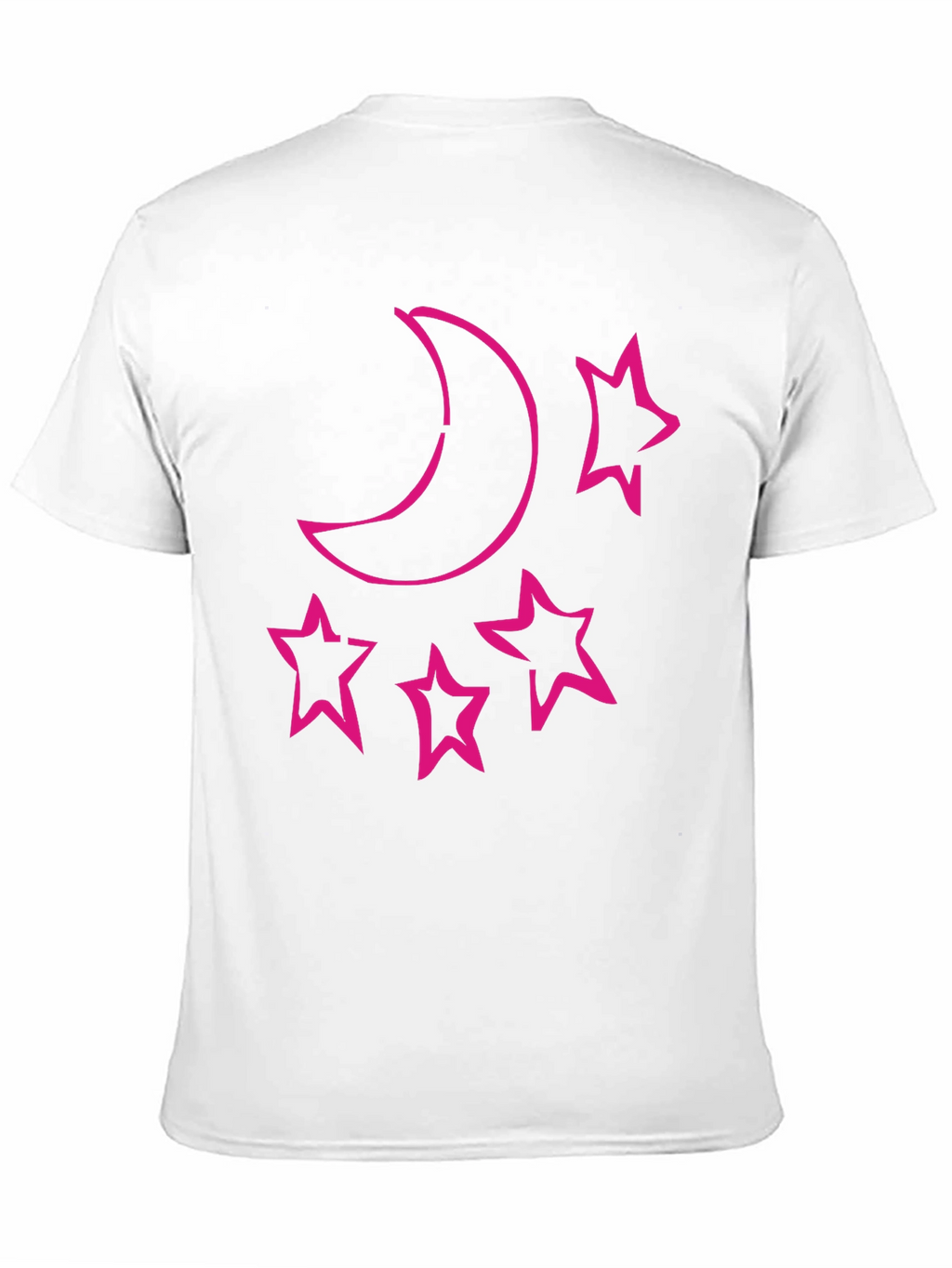 Moon & Stars Graphic Tee - Black Cotton T-Shirt