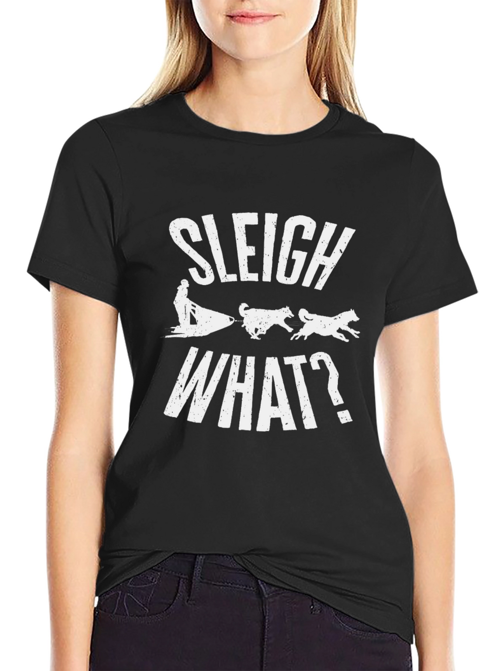 Sleigh What? Funny Dog Sledding T-Shirt