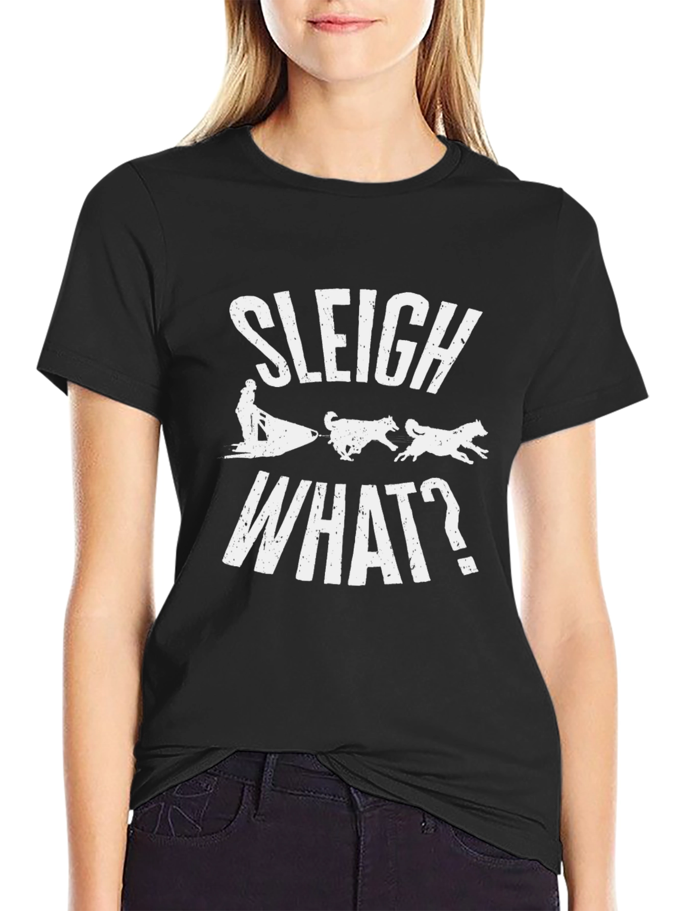 Sleigh What? Funny Dog Sledding T-Shirt