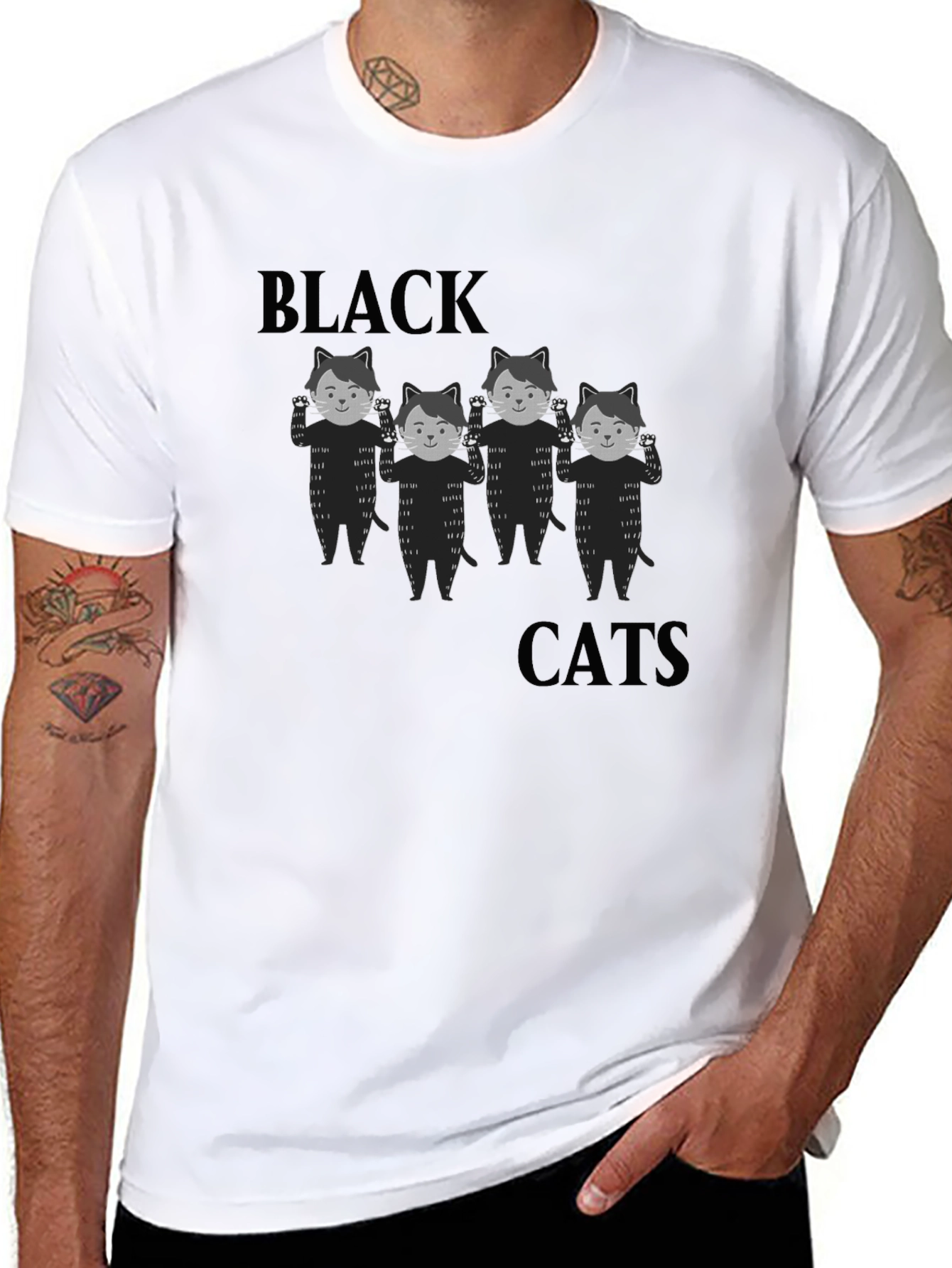 Black Cats Graphic T-Shirt