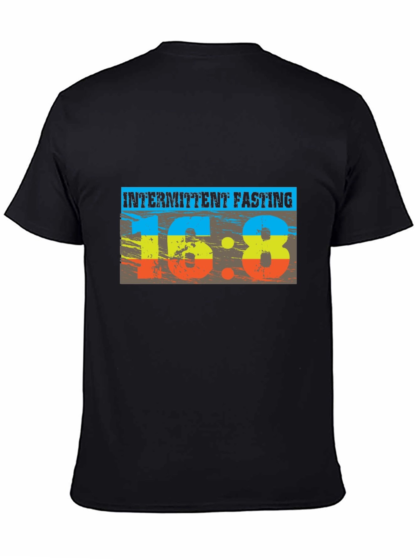 Intermittent Fasting 16:8 Black Graphic Tee