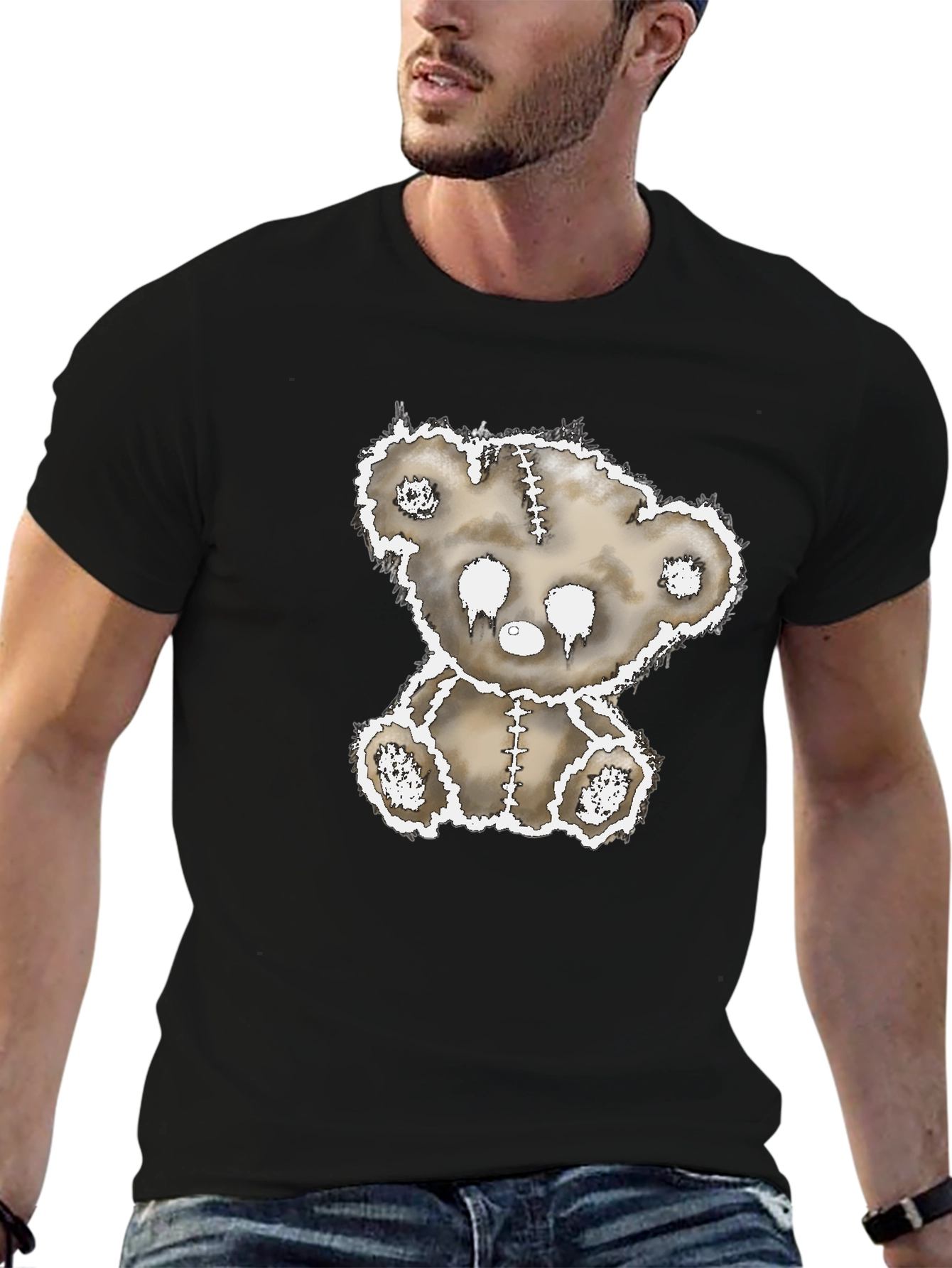 Creepy Teddy Bear Graphic T-Shirt