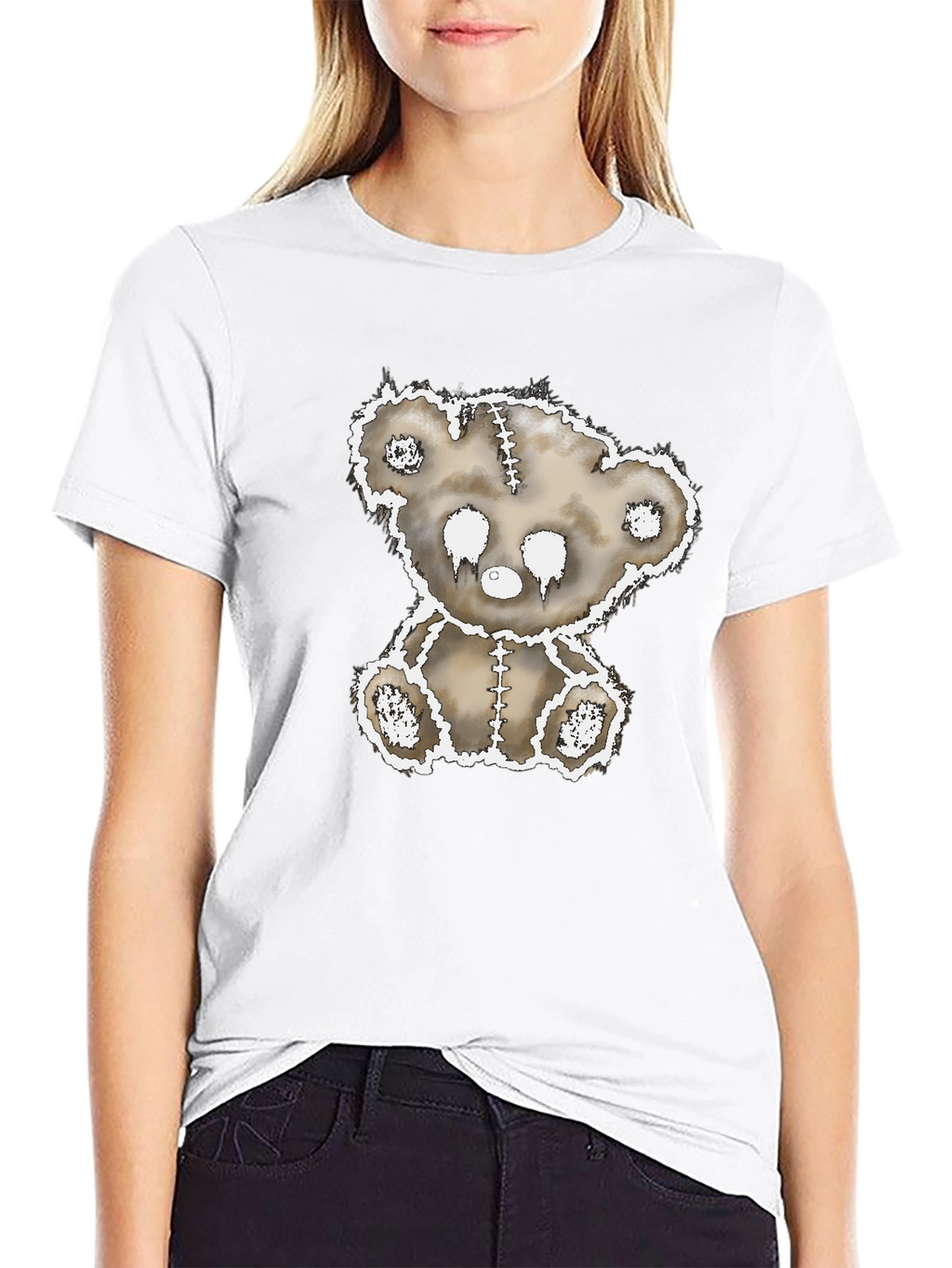 Creepy Teddy Bear Graphic T-Shirt