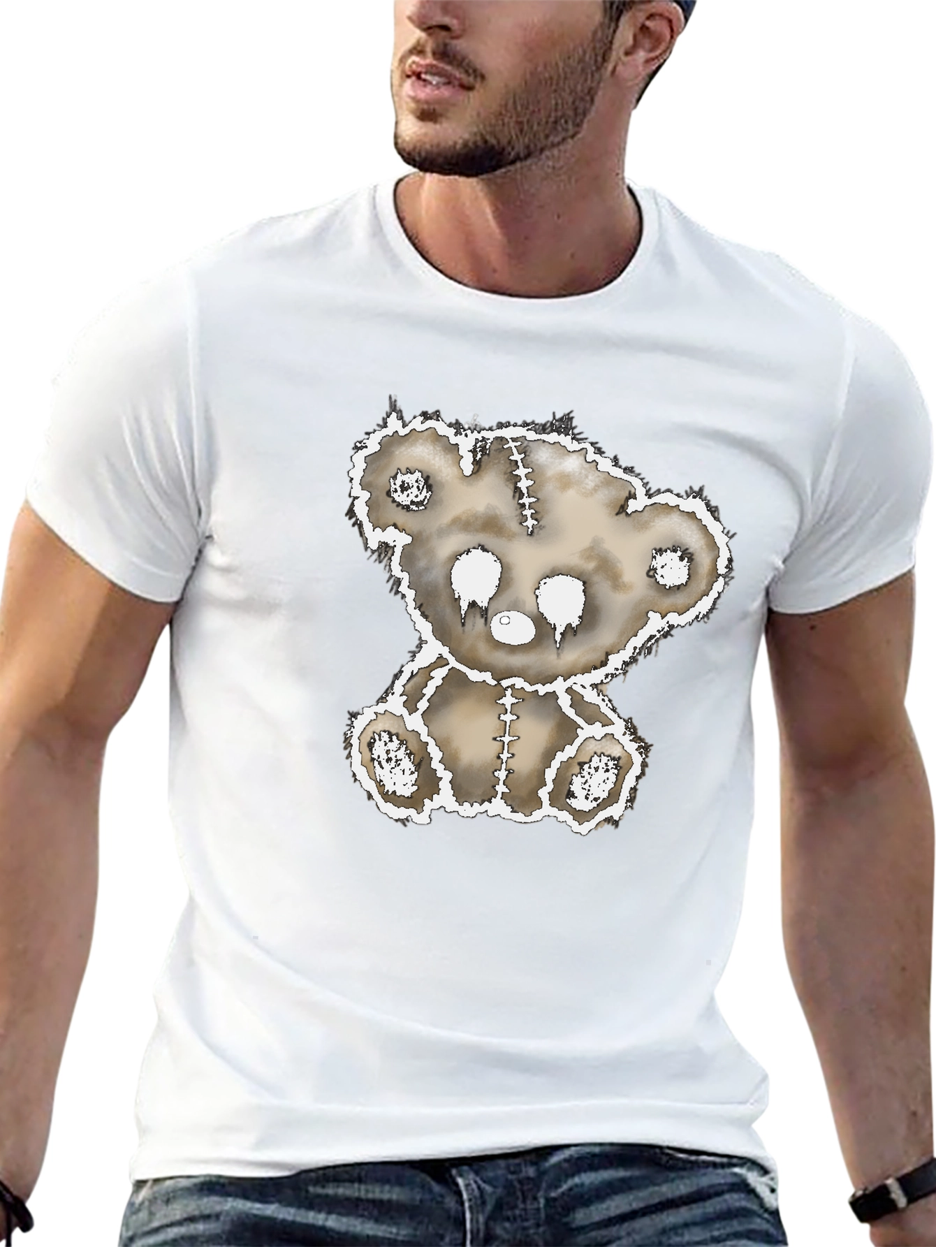 Creepy Teddy Bear Graphic T-Shirt