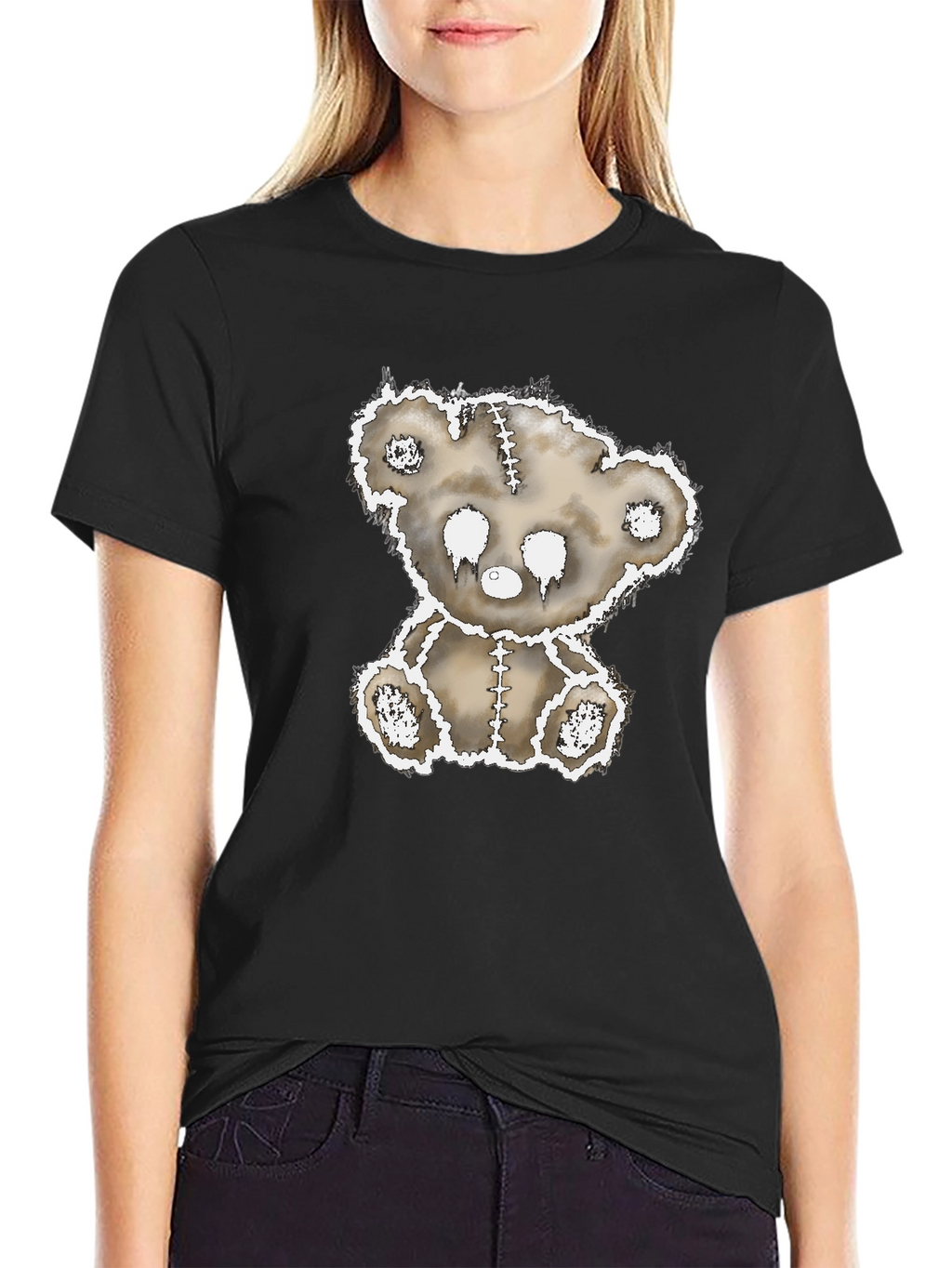 Creepy Teddy Bear Graphic T-Shirt