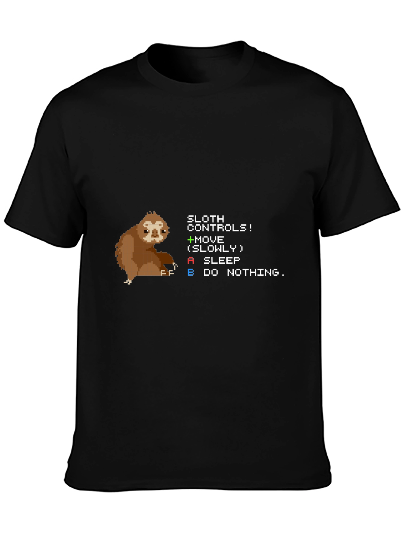 Sloth Controls Funny Gamer T-Shirt