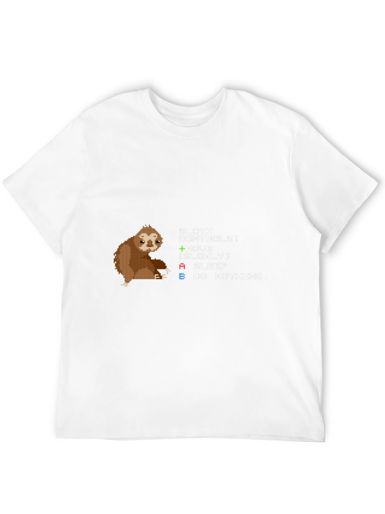 Sloth Controls Funny Gamer T-Shirt
