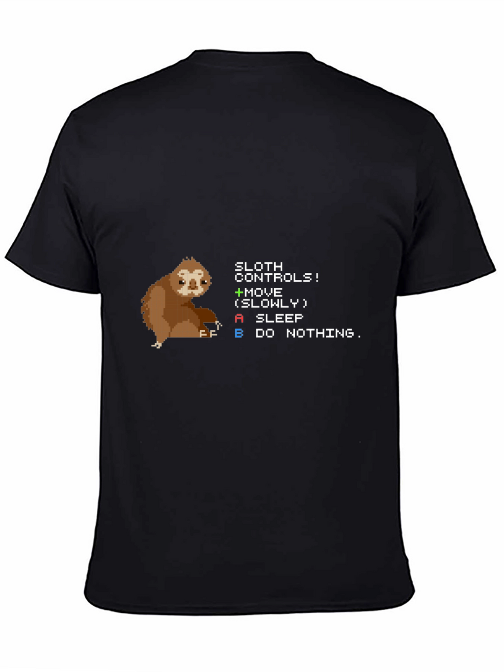 Sloth Controls Funny Gamer T-Shirt