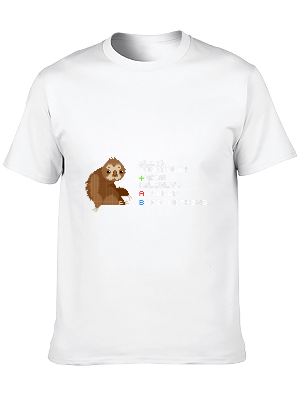 Sloth Controls Funny Gamer T-Shirt