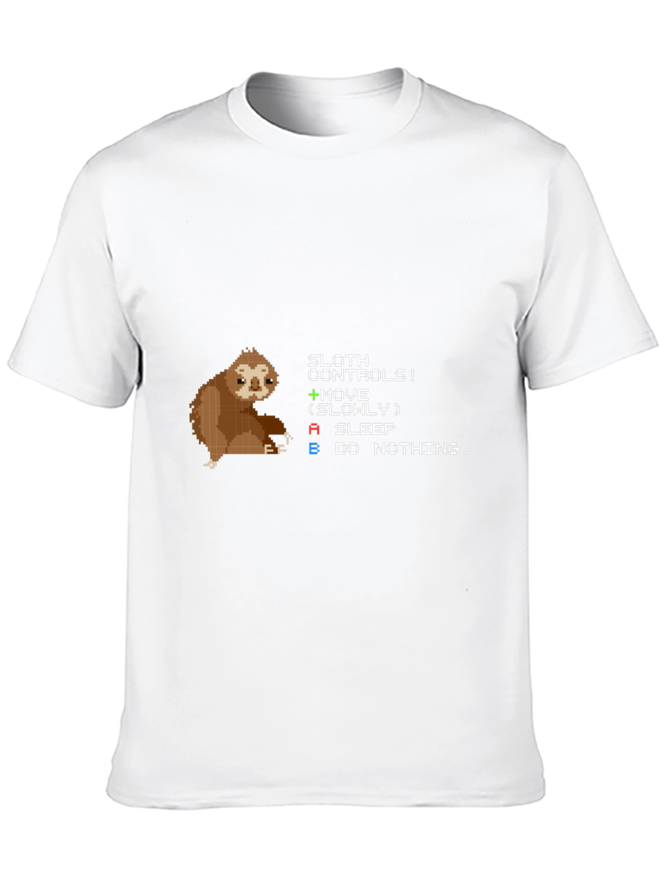 Sloth Controls Funny Gamer T-Shirt