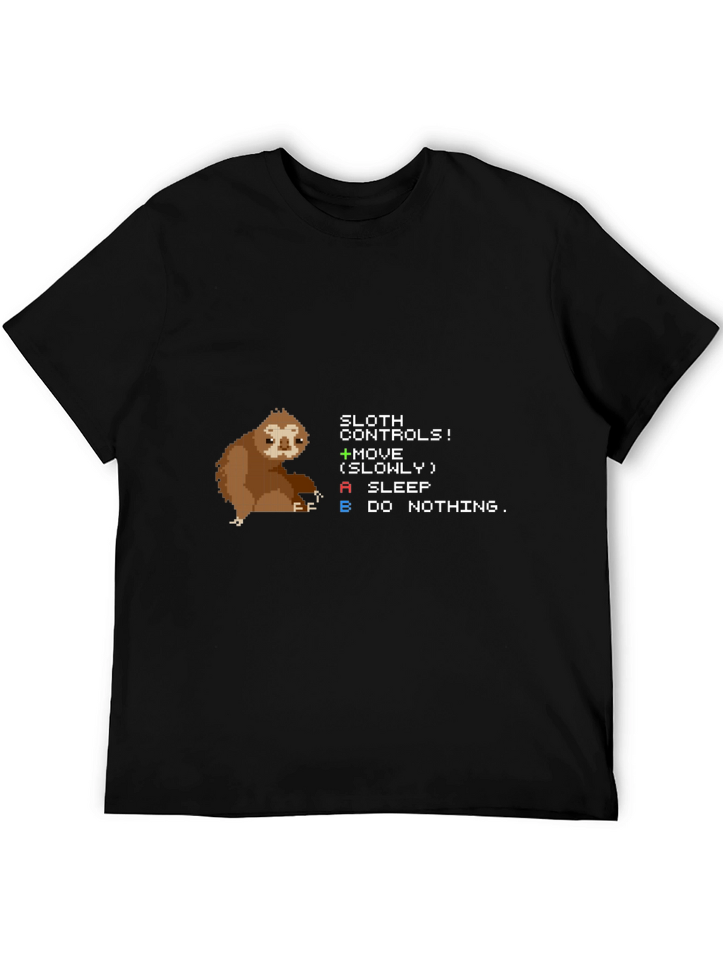 Sloth Controls Funny Gamer T-Shirt