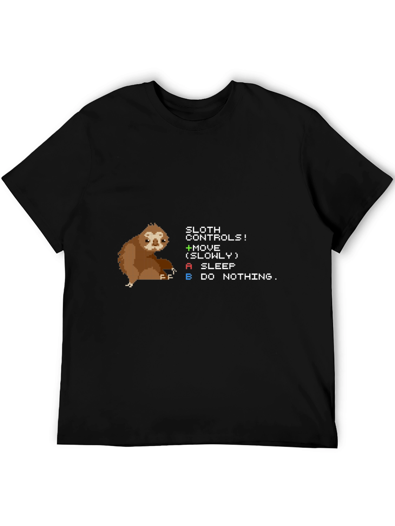 Sloth Controls Funny Gamer T-Shirt
