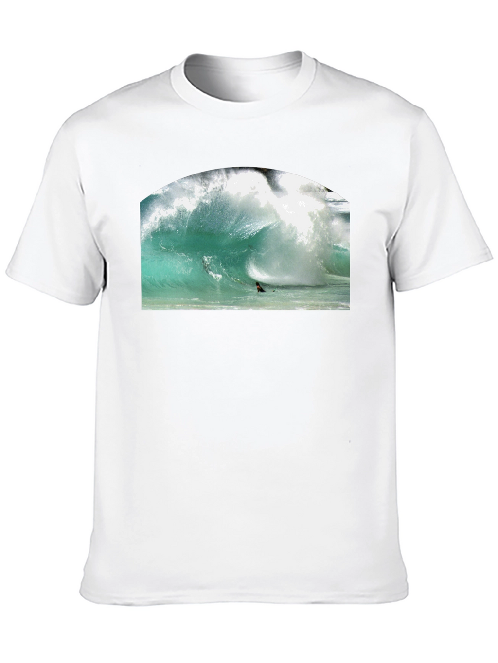 Surfer Wave Graphic Black T-Shirt